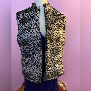 Leopard Print Fur (Faux) Vest